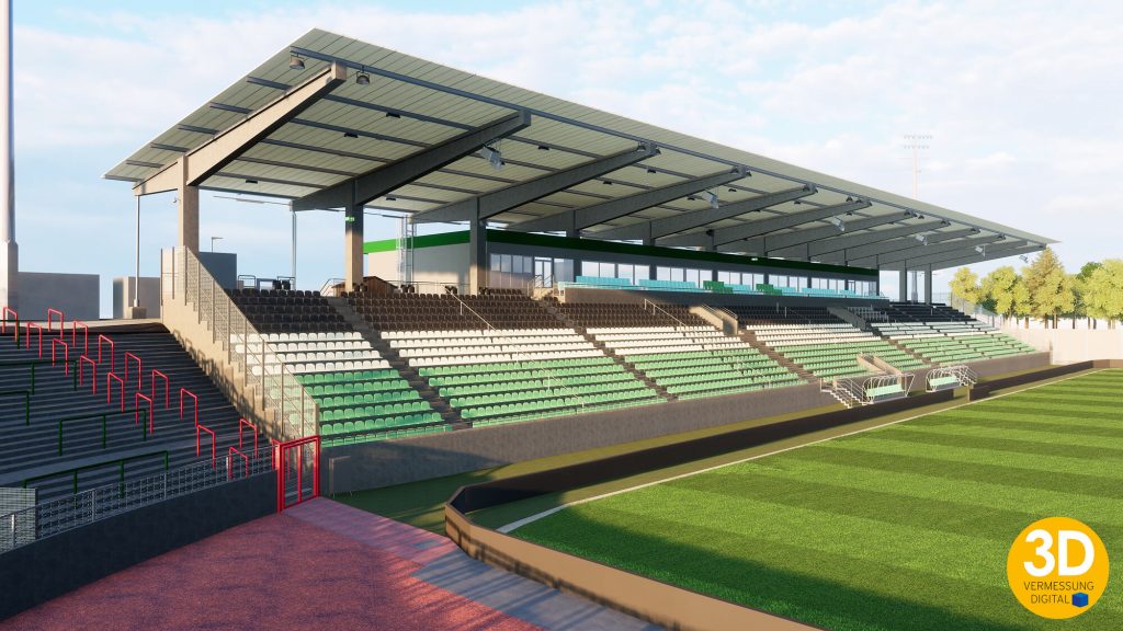 3D Modellierung Fußballstadion